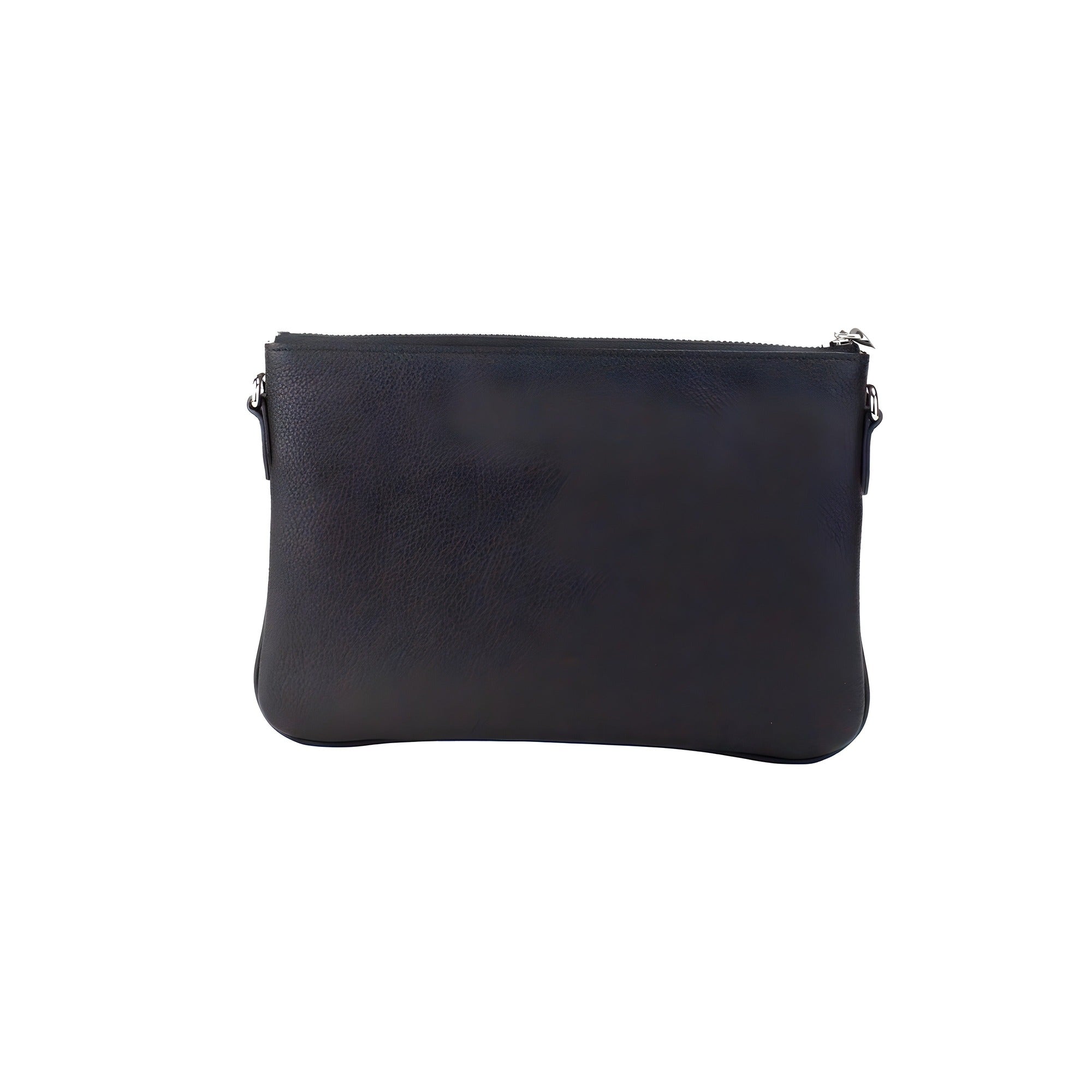 Burberry Peyton Monogram Black Leather Pouch Crossbody Bag