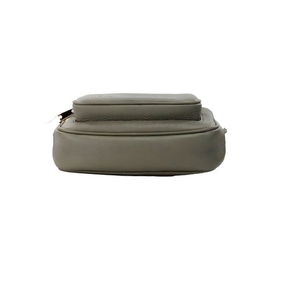 Burberry Small Dark Fern Green Grainy Leather Camera Crossbody Bag
