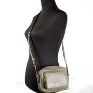 Burberry Small Dark Fern Green Grainy Leather Camera Crossbody Bag
