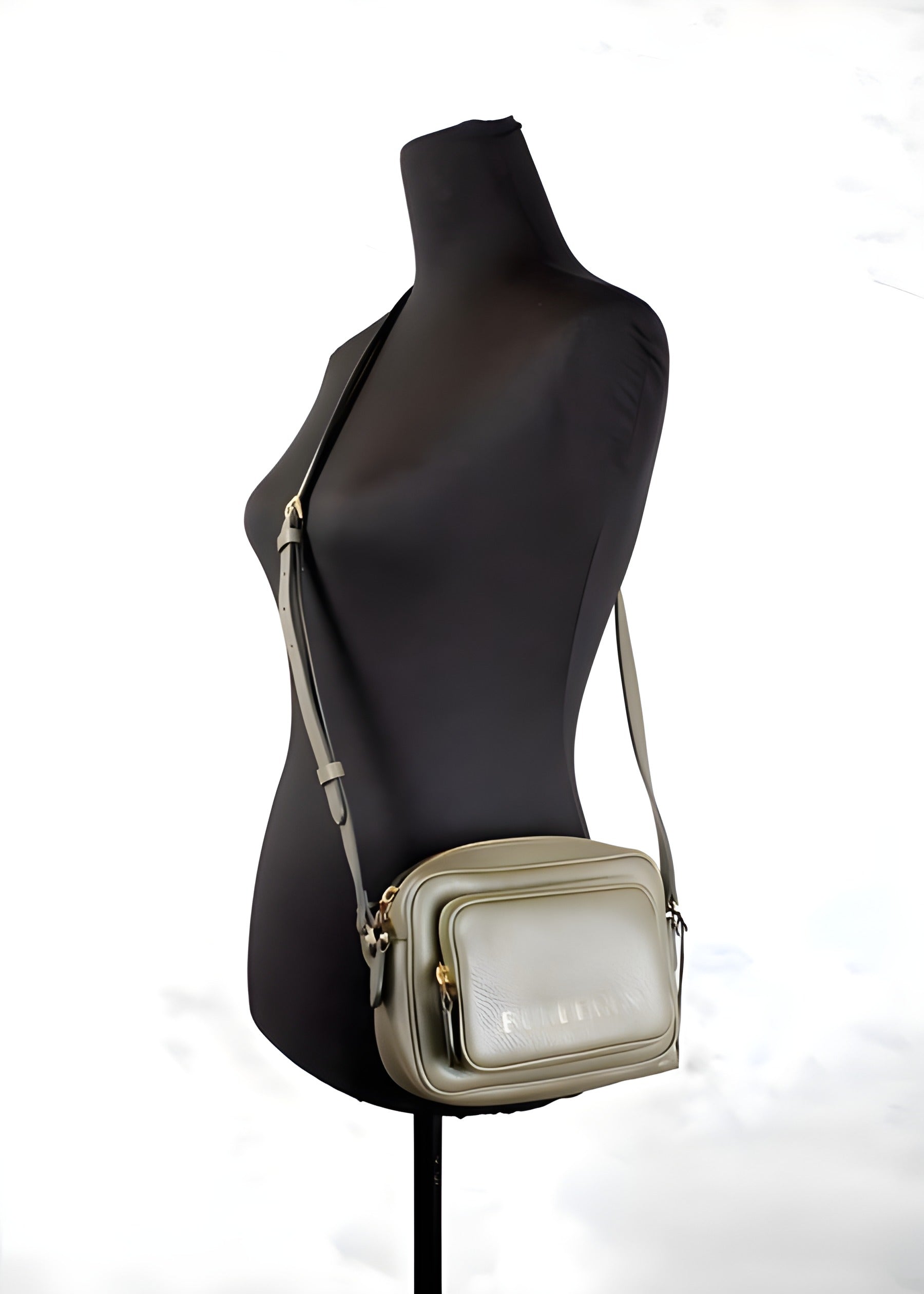 Burberry Small Dark Fern Green Grainy Leather Camera Crossbody Bag