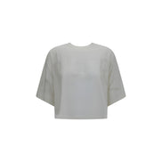 Burberry White Cotton T-Shirt