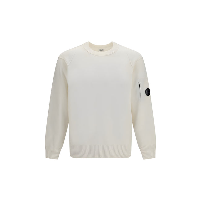 C.P. Company White Wool Oves Aries Sweatshirt
