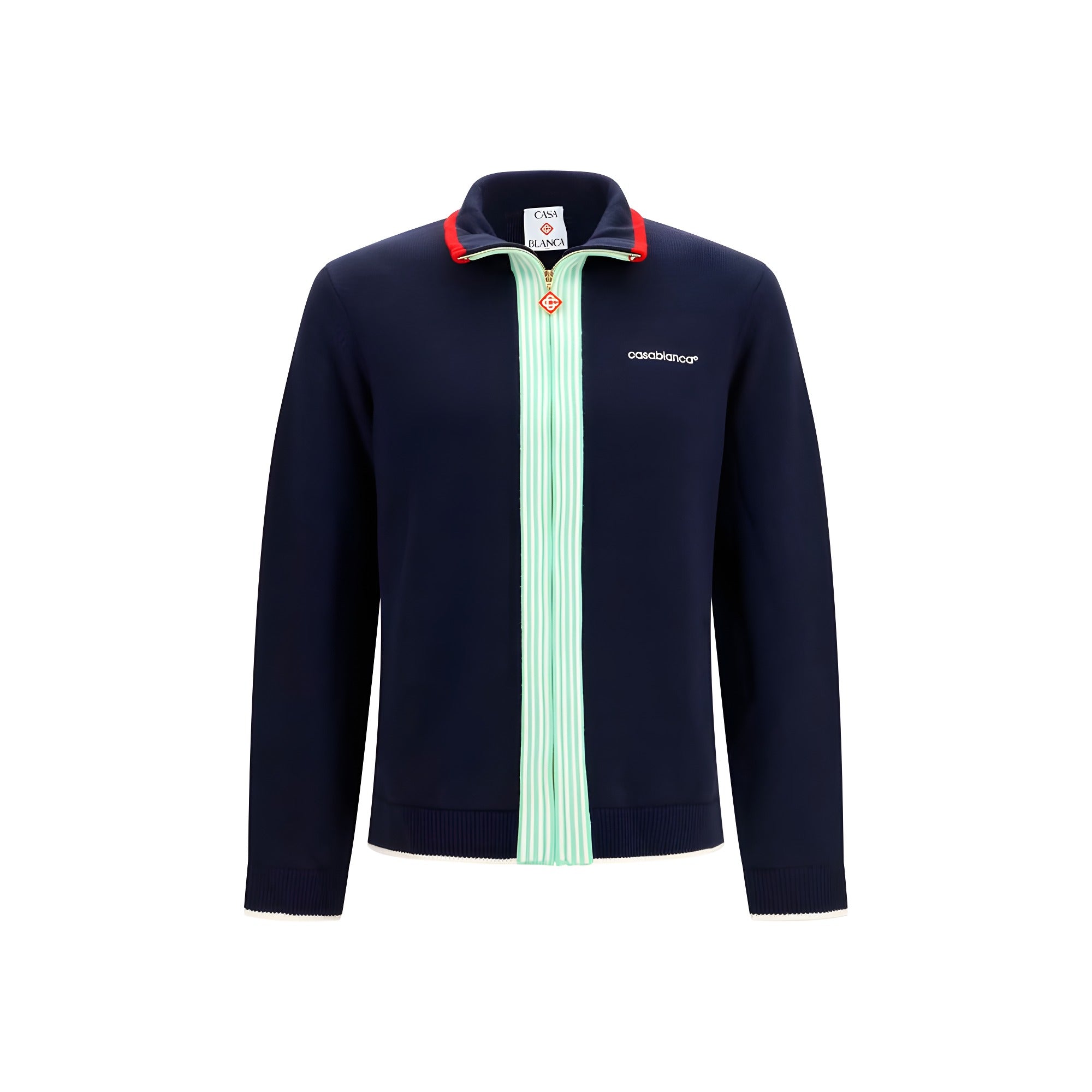 Casablanca Blue Wool Full-Length Jacket