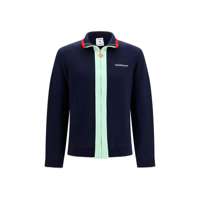Casablanca Blue Wool Full-Length Jacket
