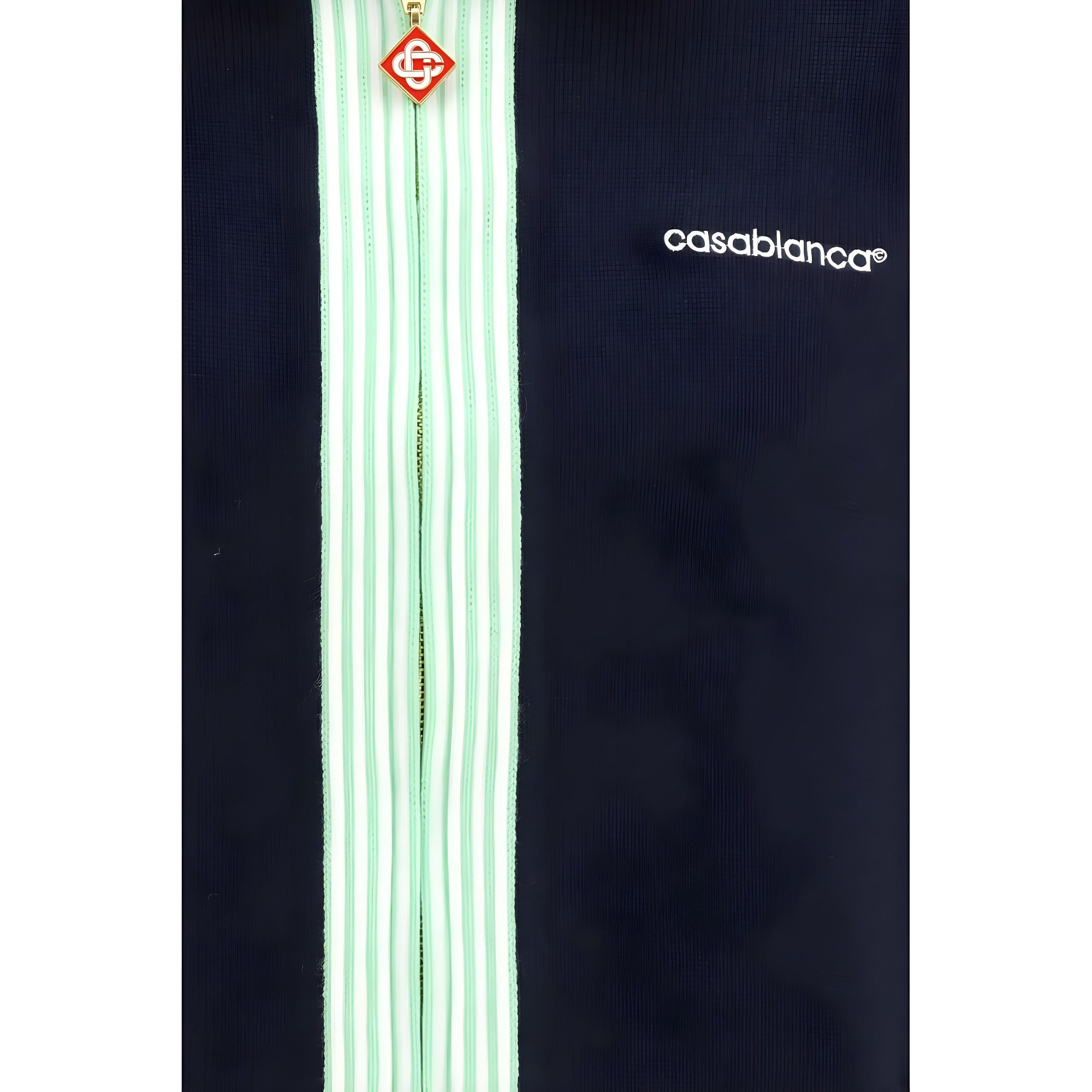 Casablanca Blue Wool Full-Length Jacket