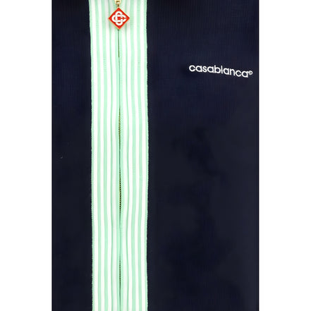 Casablanca Blue Wool Full-Length Jacket