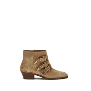 Chloé Beige Calf Leather Ankle Boots