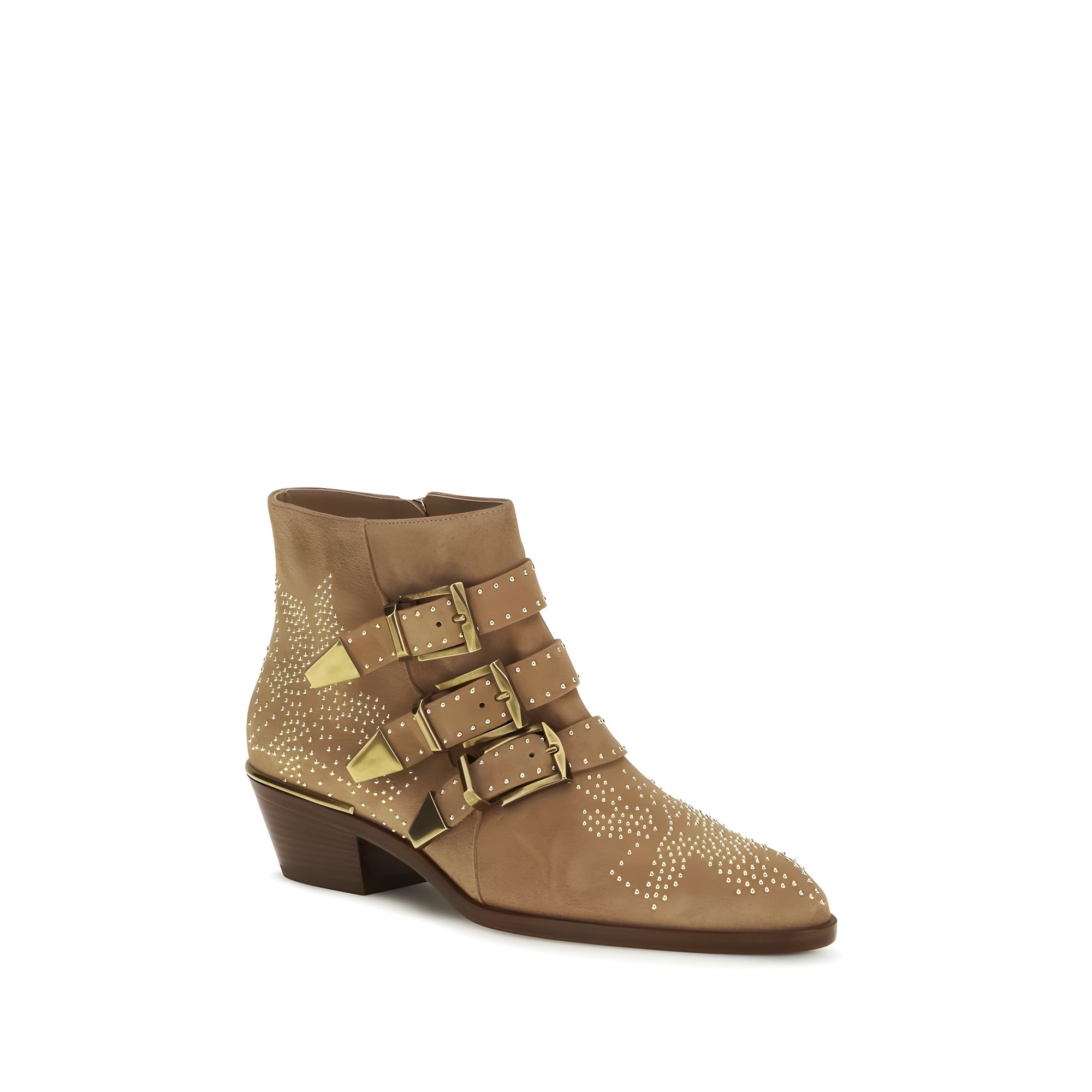 Chloé Beige Calf Leather Ankle Boots