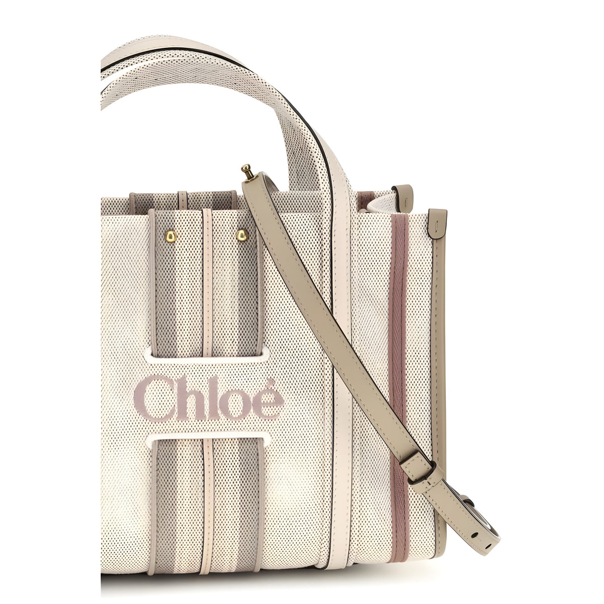 Chloé Beige Cotton Shoulder Bag