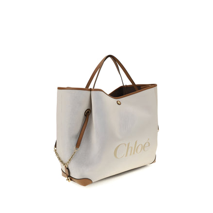 Chloé Beige Cotton Shoulder Bag