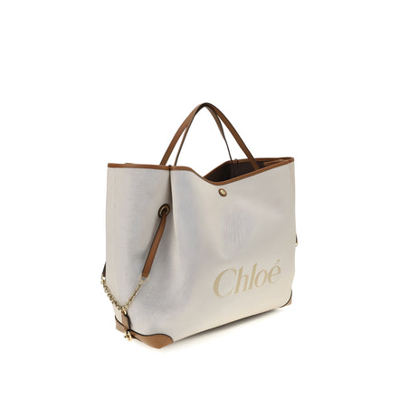 Chloé Beige Cotton Shoulder Bag