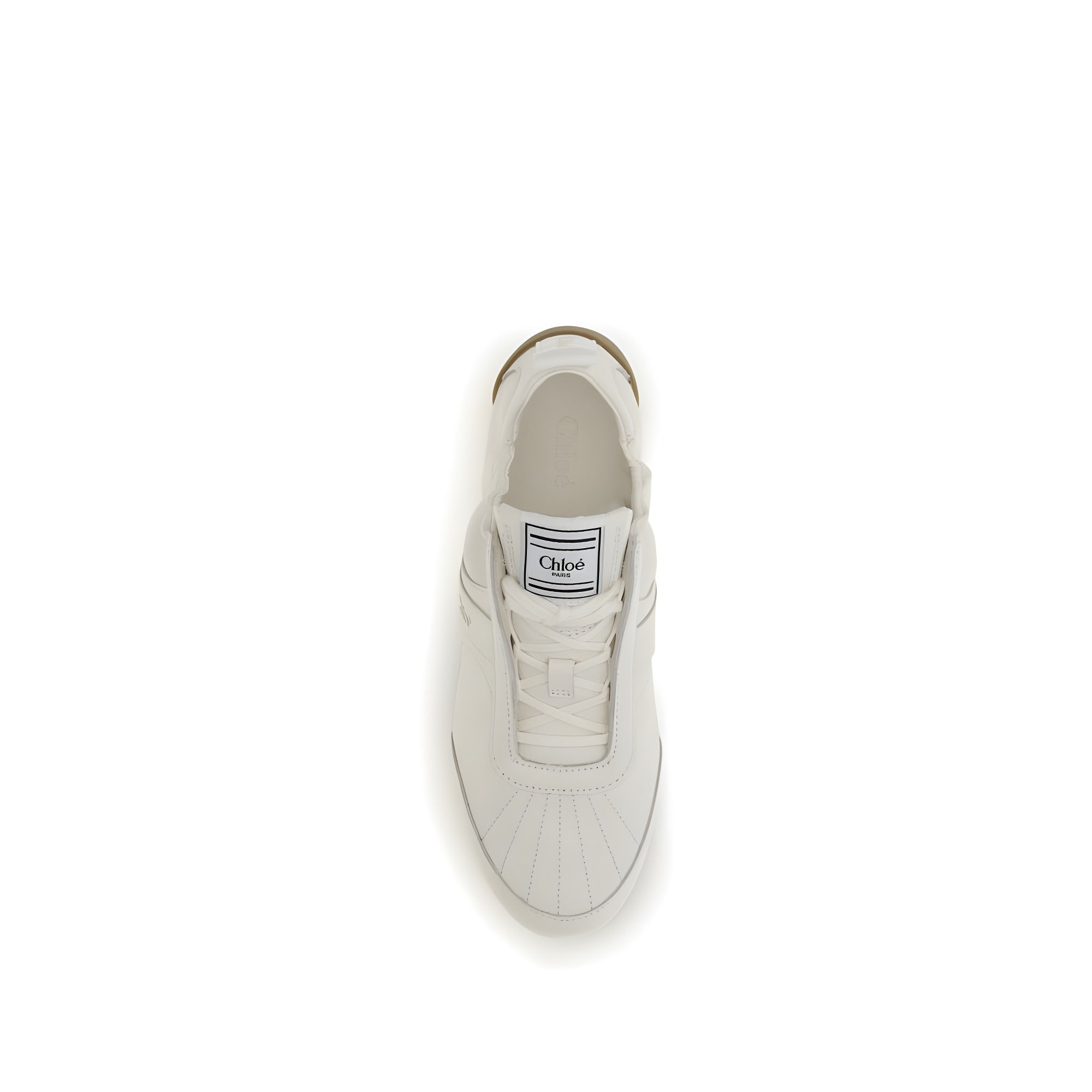Chloé Beige Fabric Athletic Sneakers