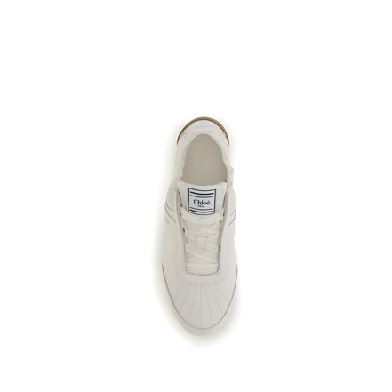 Chloé Beige Fabric Athletic Sneakers