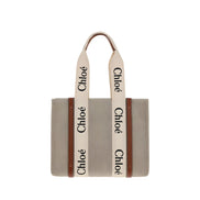 Chloé Beige Linen Handbag