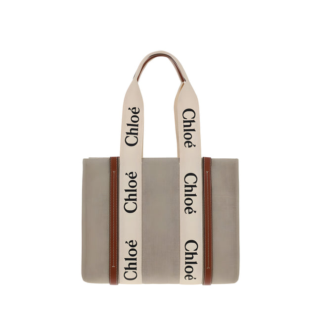 Chloé Beige Linen Handbag