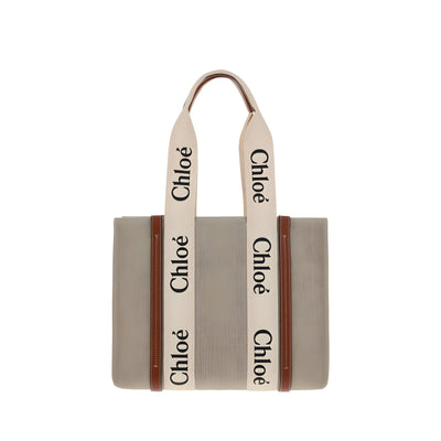 Chloé Beige Linen Handbag