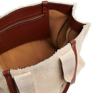 Chloé Beige Shearling Tote Bag