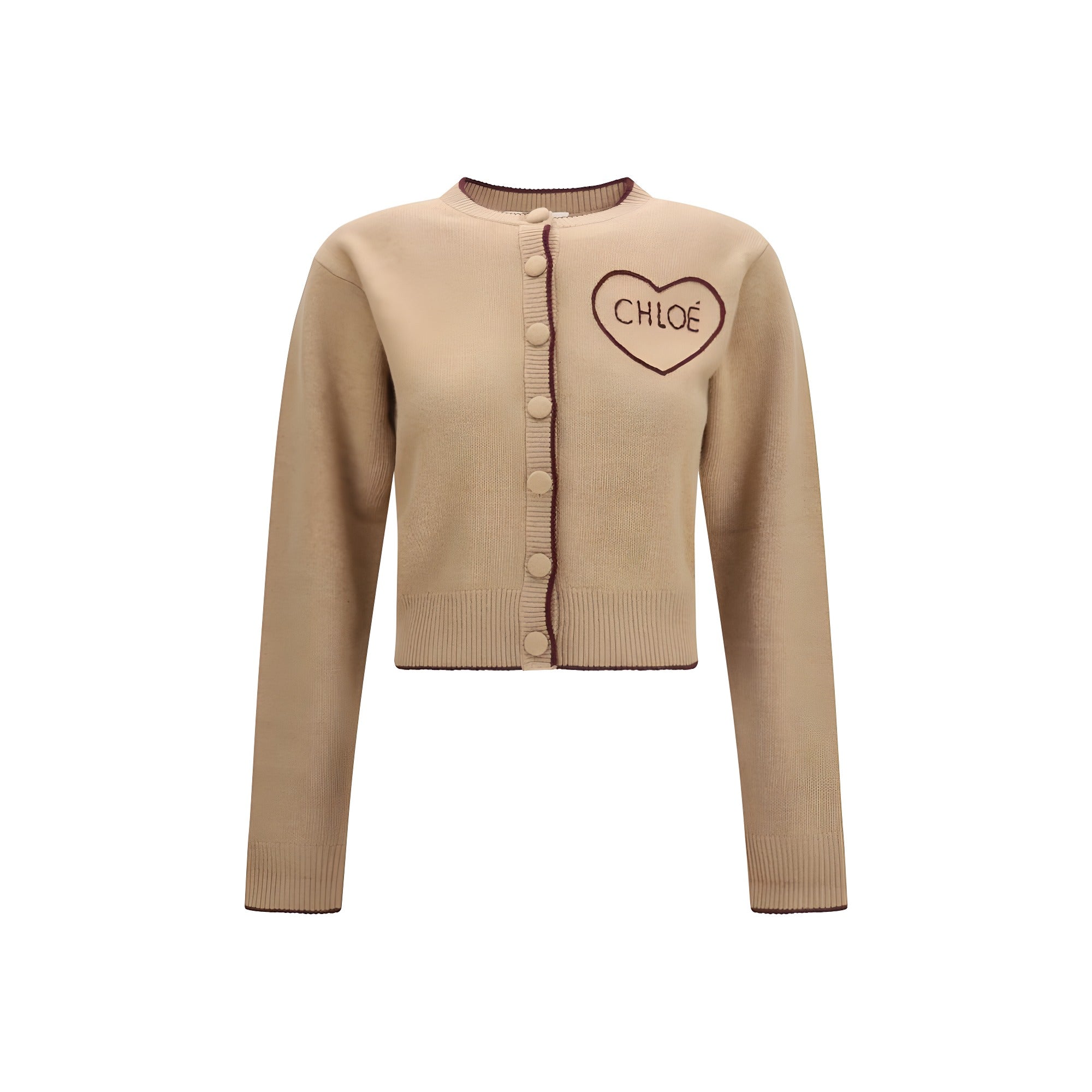 Chloé Beige Wool Cardigan
