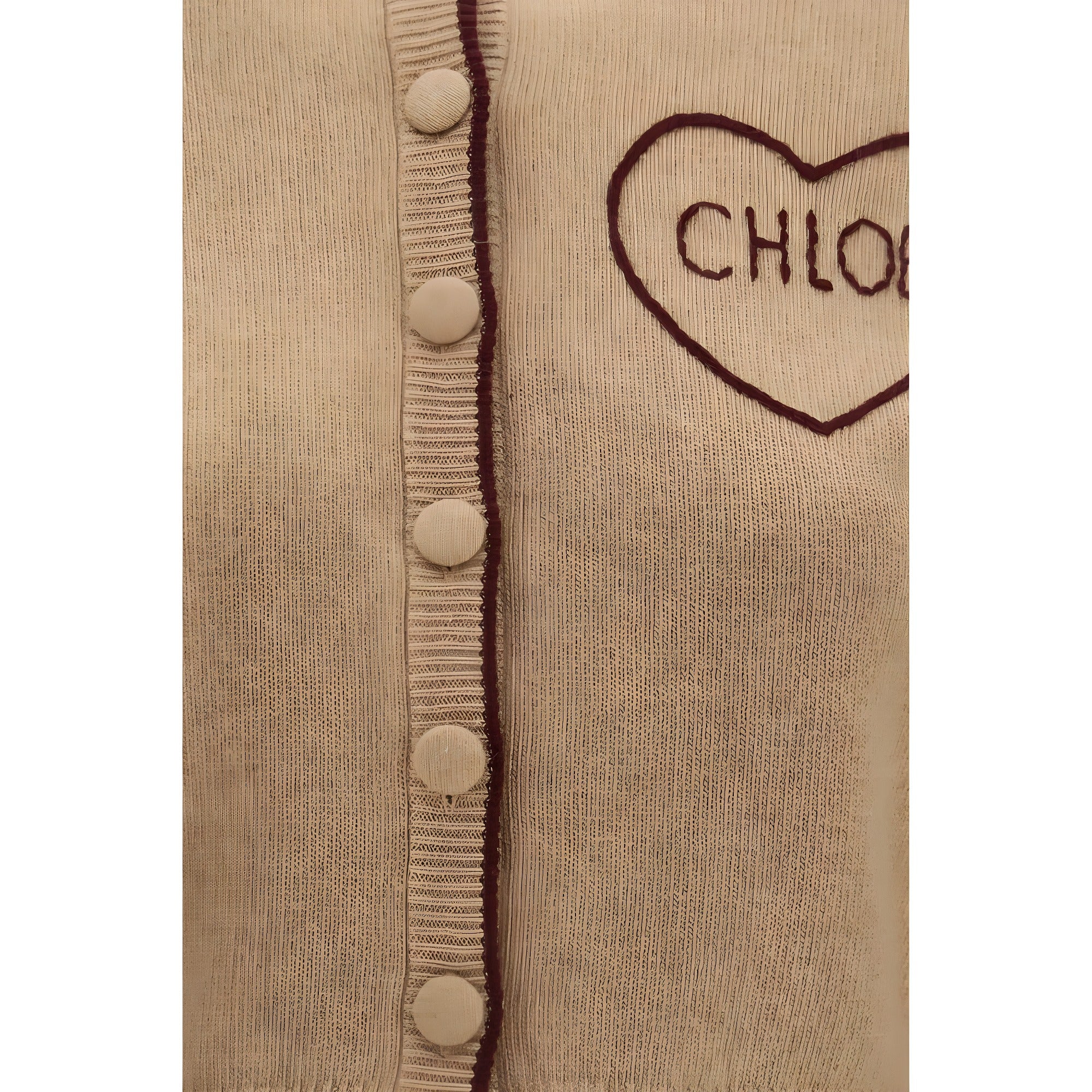 Chloé Beige Wool Cardigan