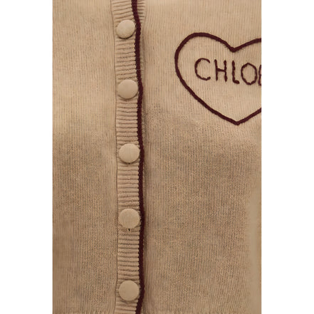 Chloé Beige Wool Cardigan