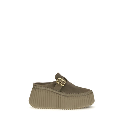 Chloé Bicolor Calf Leather Mules