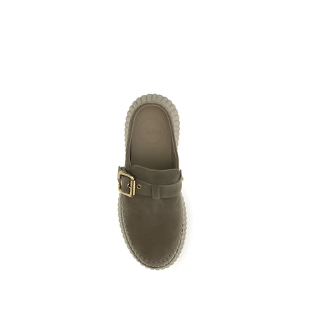 Chloé Bicolor Calf Leather Mules