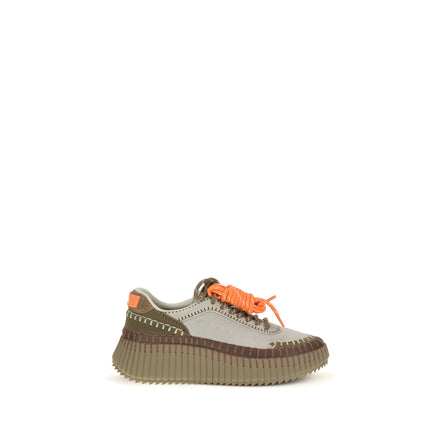 Chloé Bicolor Polyurethane Athletic Sneakers