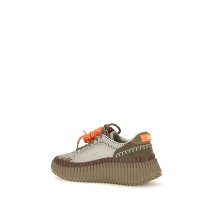 Chloé Bicolor Polyurethane Athletic Sneakers