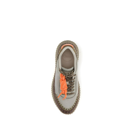 Chloé Bicolor Polyurethane Athletic Sneakers
