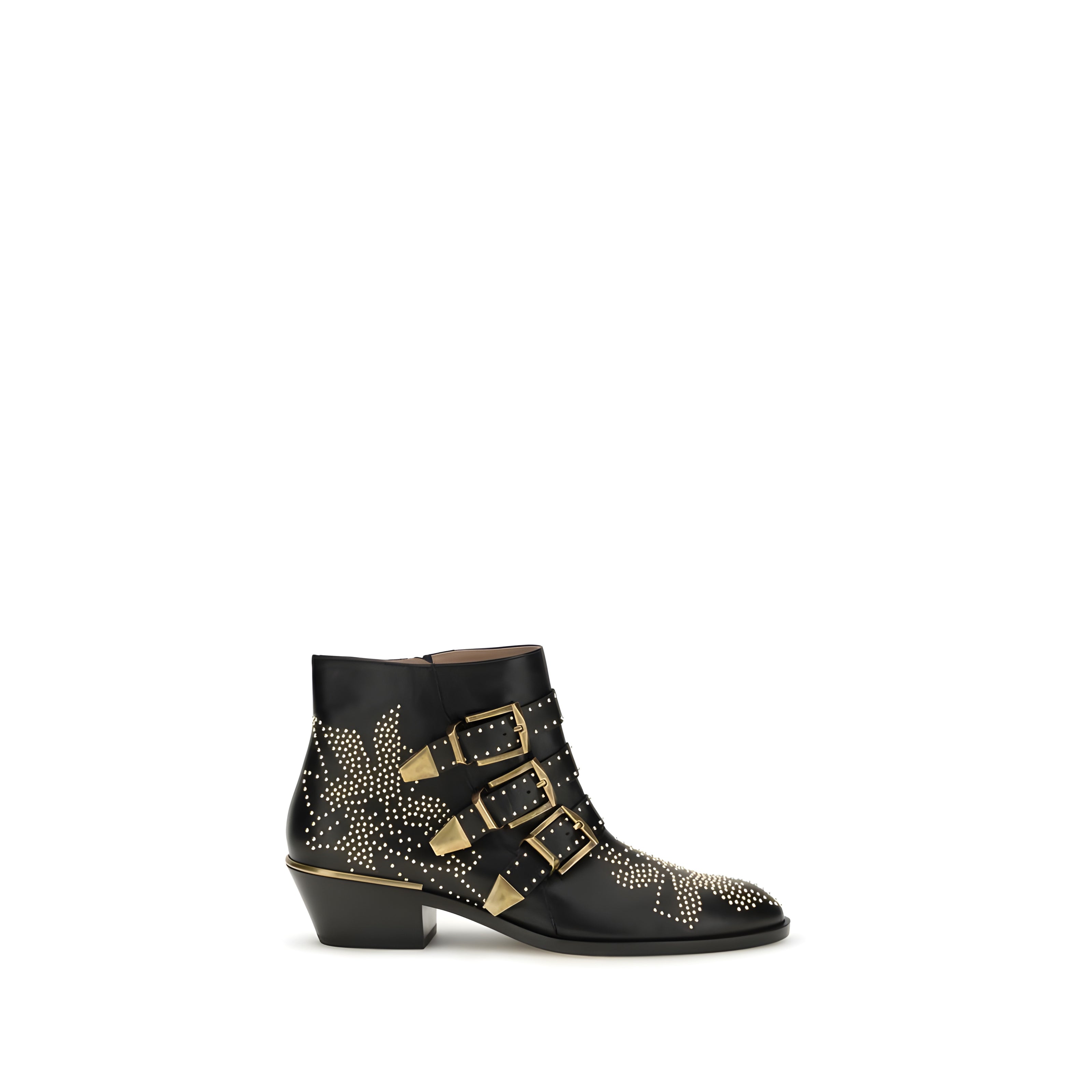 Bottines Chloé en cuir de veau noir Bos Taurus