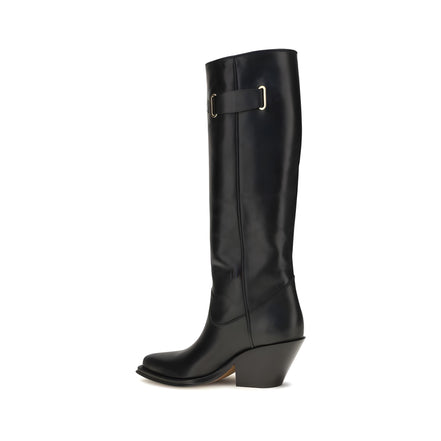 Chloé Black Leather Over The Knee Boots