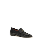 Chloé Black Calf Leather Slip-On Loafers