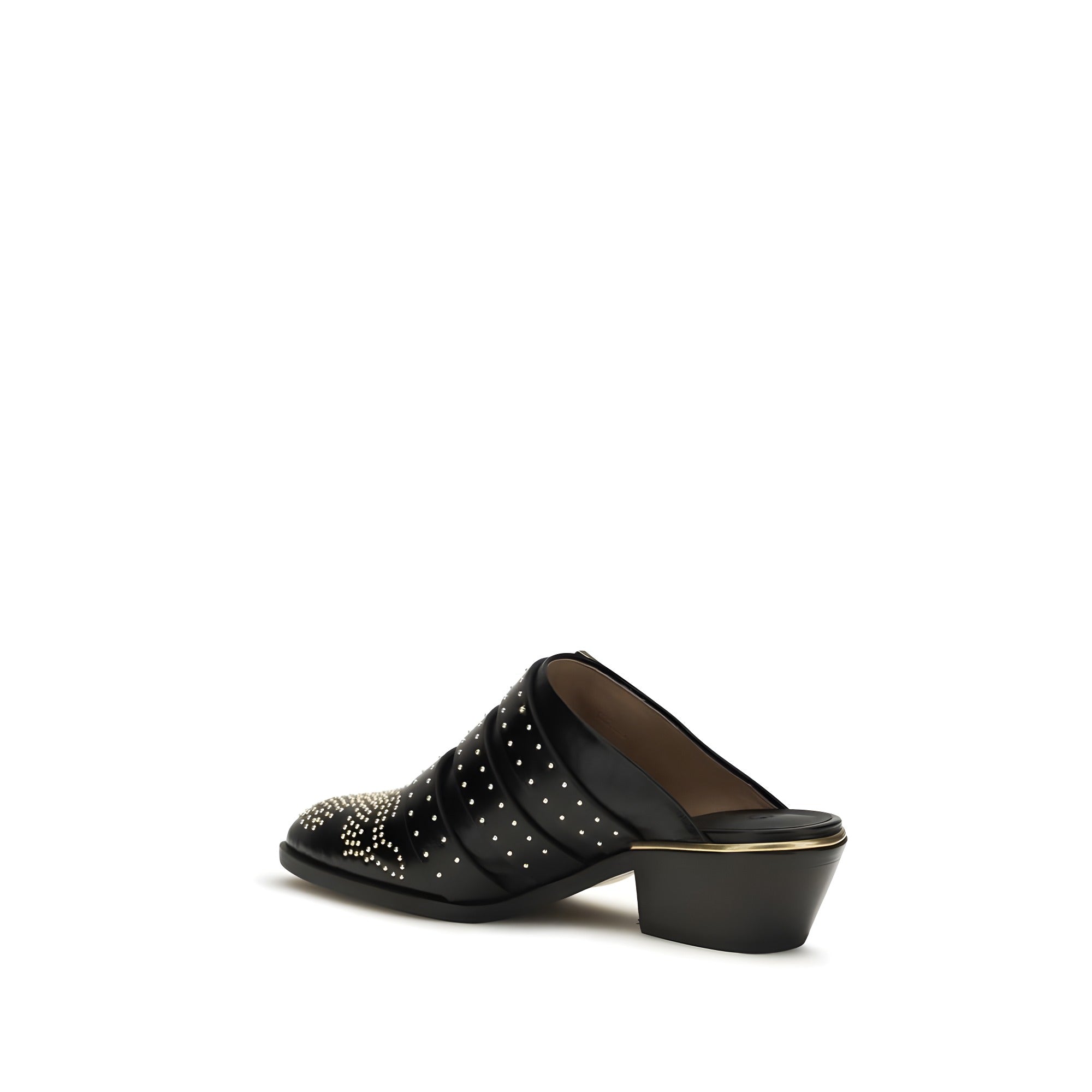 Chloé Black Calf Leather Mules