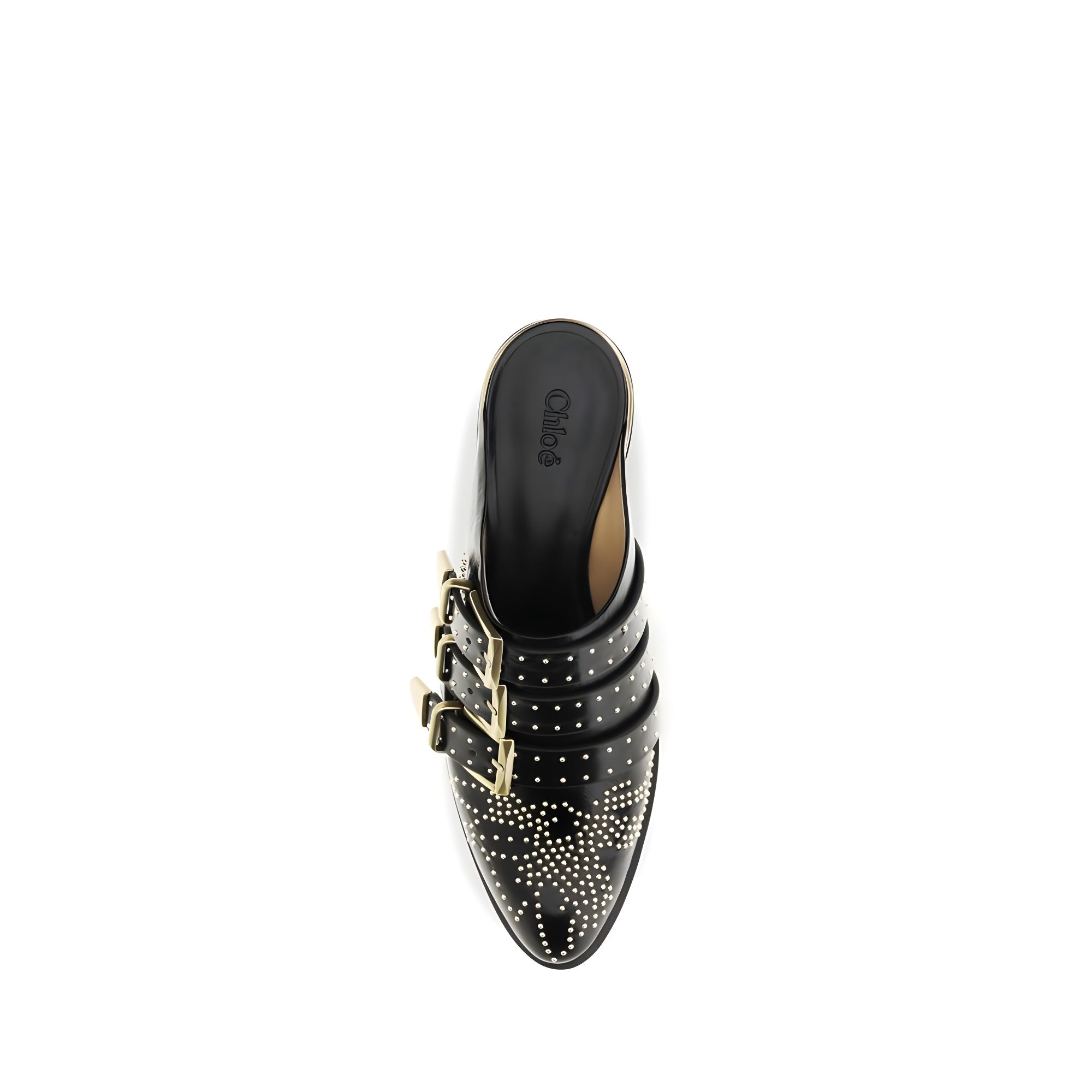 Chloé Black Calf Leather Mules
