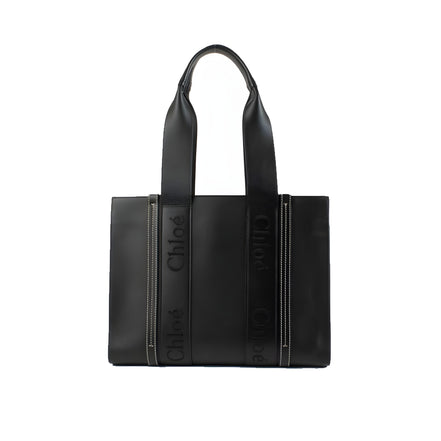 Chloé Black Leather Tote Bag