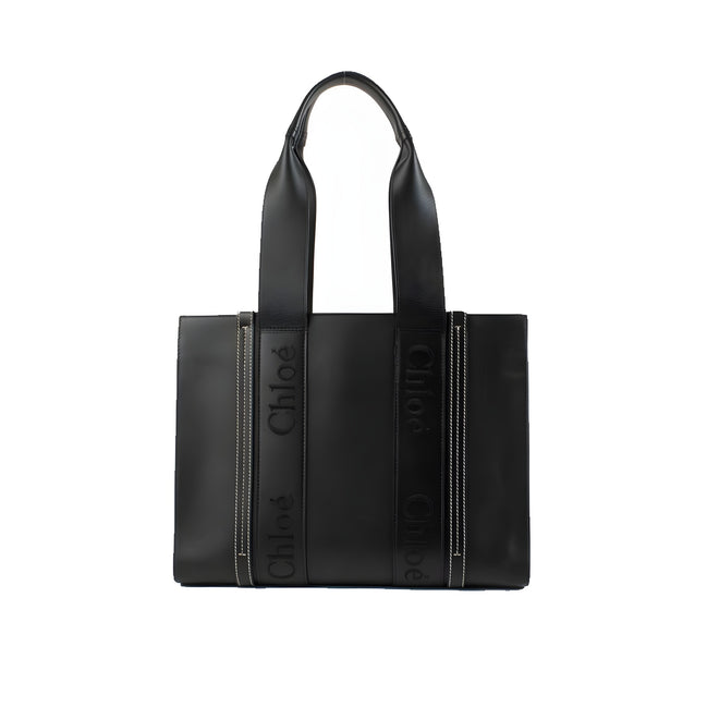 Chloé Black Leather Tote Bag