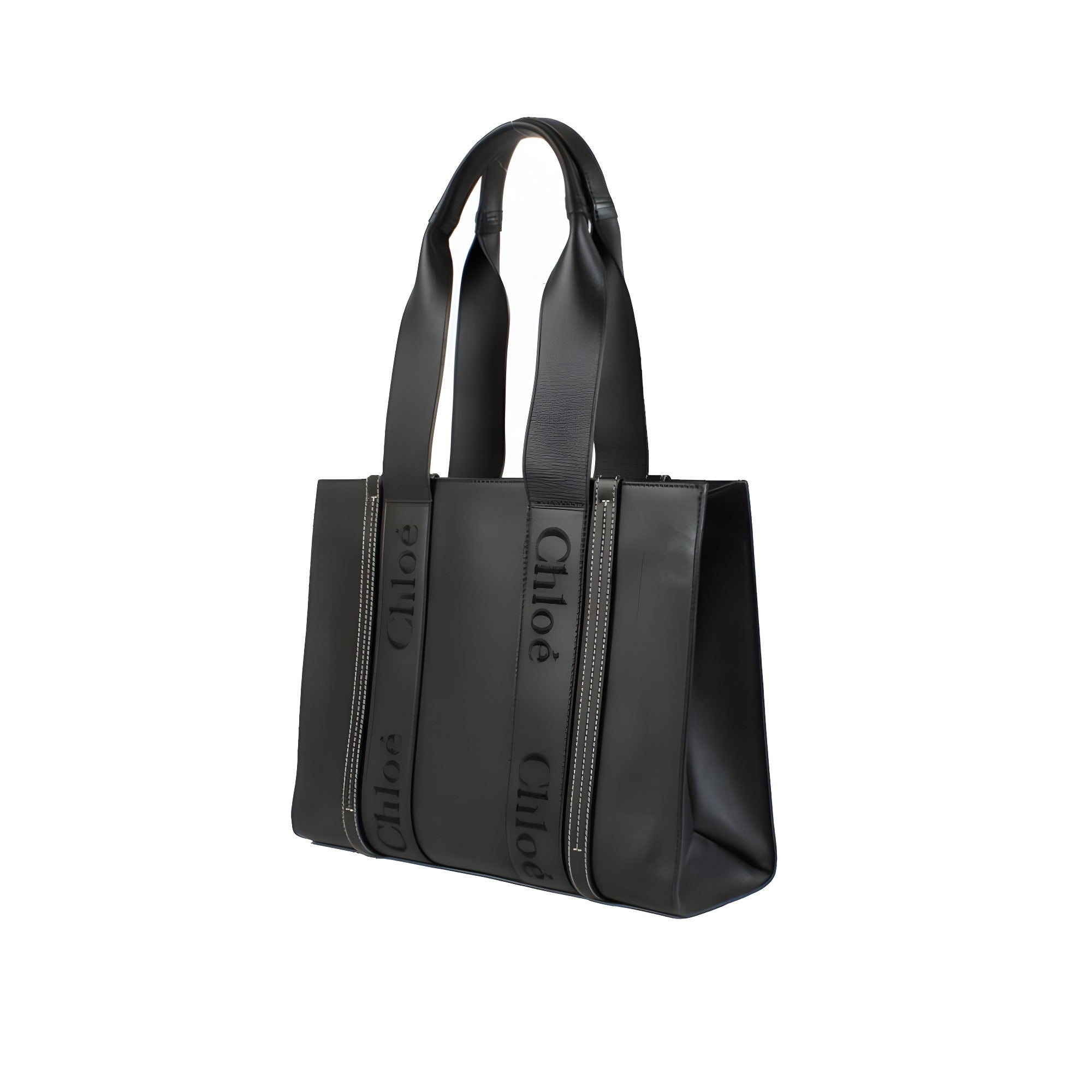 Chloé Black Leather Tote Bag