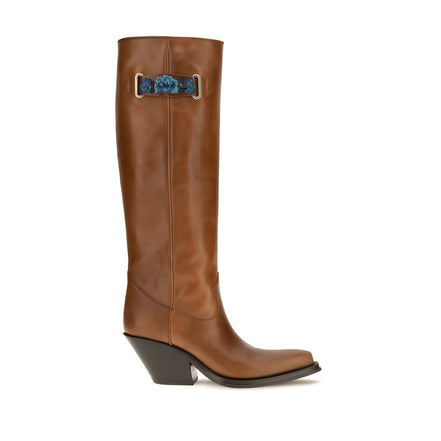 Chloé Brown Leather Over The Knee Boots