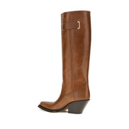 Chloé Brown Leather Over The Knee Boots