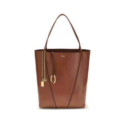 Chloé Brown Spin Large Shoulder Bag
