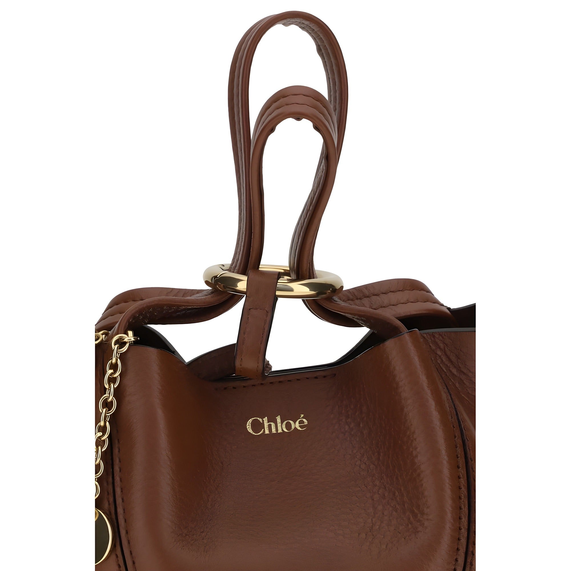 Chloé Brown Spin Shoulder Bag