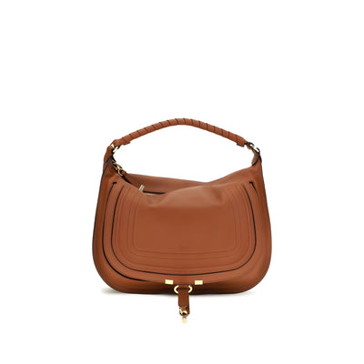 Chloé Brown Calf Leather Shoulder Bag Marcie