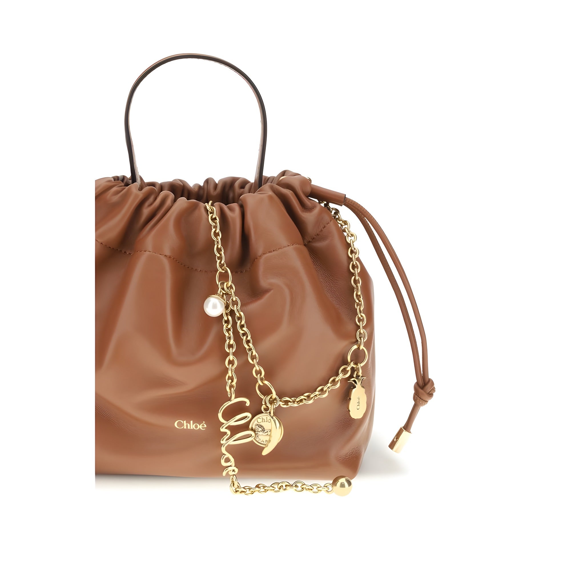 Chloé Brown Lambskin Shoulder Bag