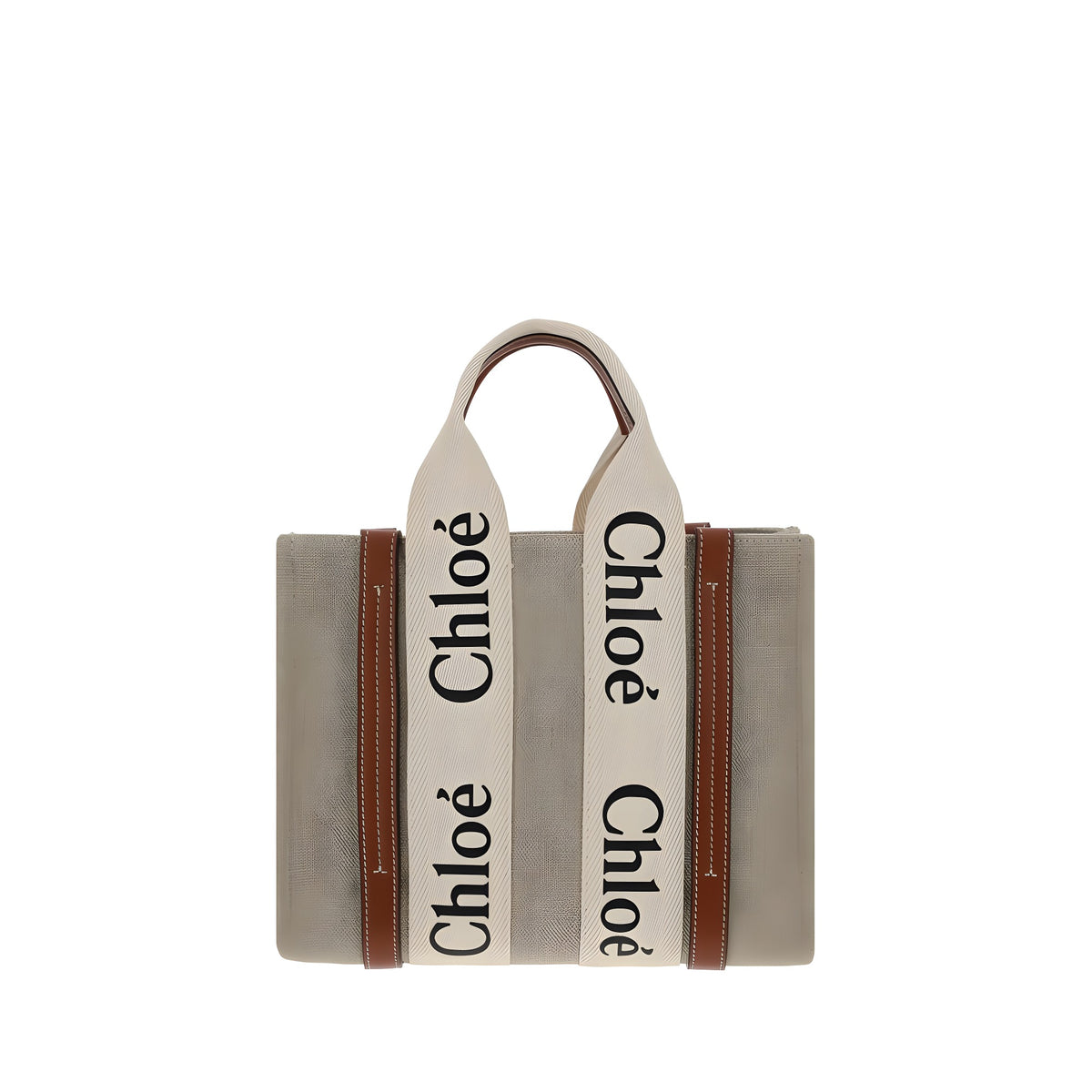 Chloé Brown Linen Handbag