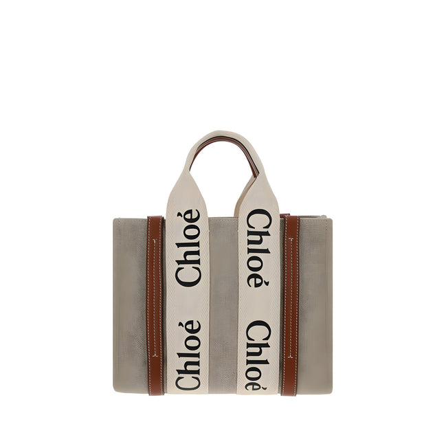Chloé Brown Linen Handbag