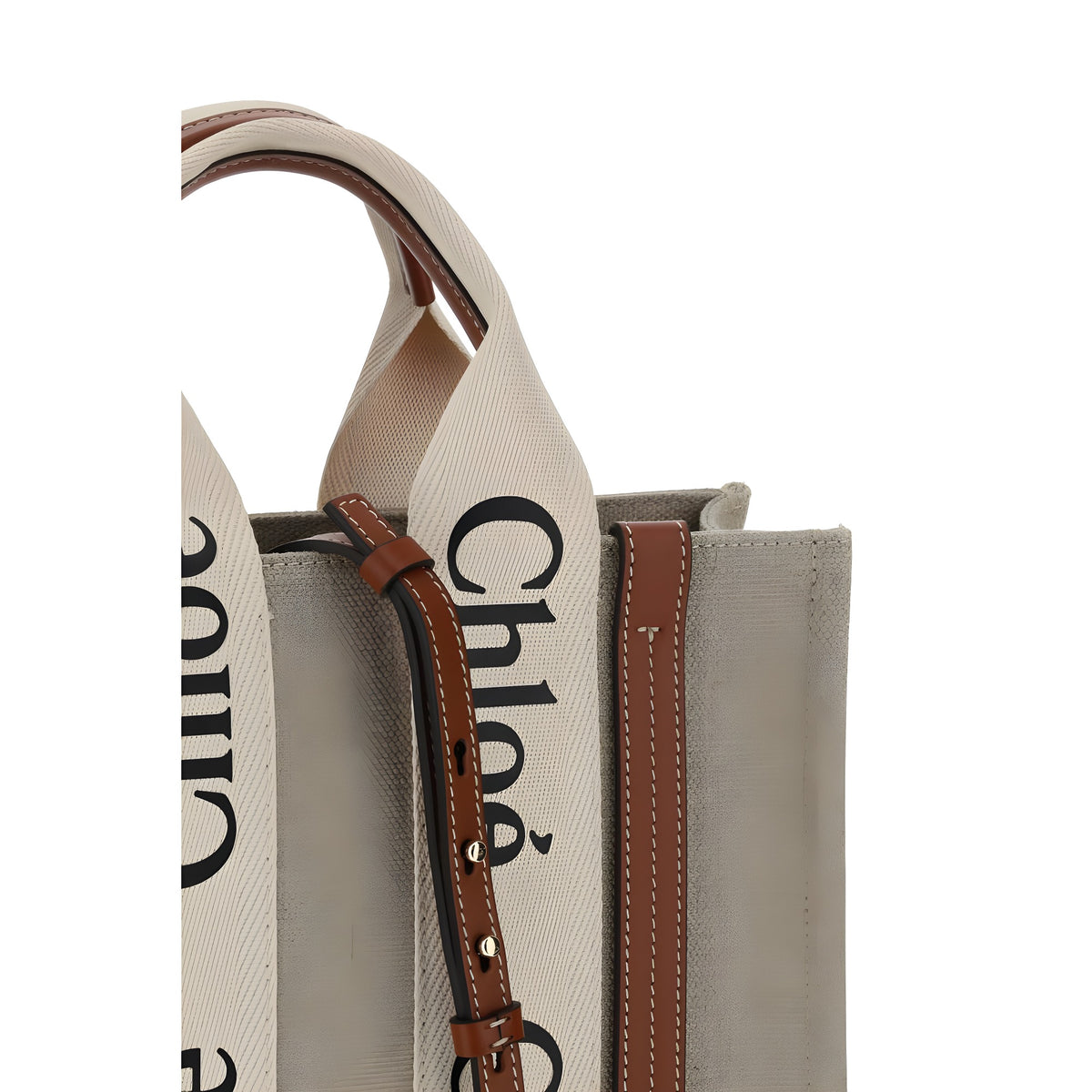 Chloé Brown Linen Handbag