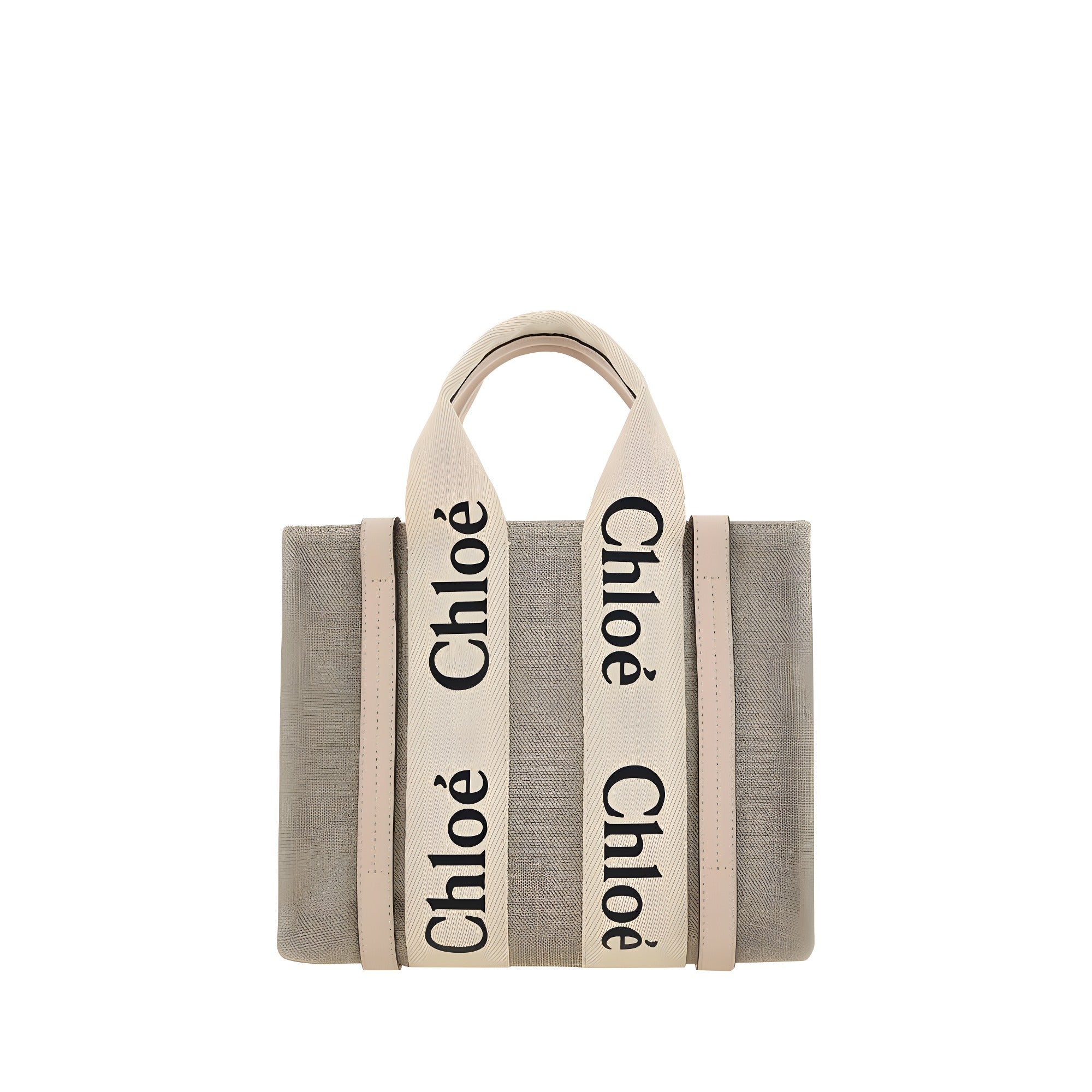 Chloé Brown Linen Handbag