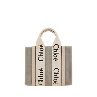 Chloé Brown Linen Handbag