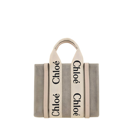 Chloé Brown Linen Handbag
