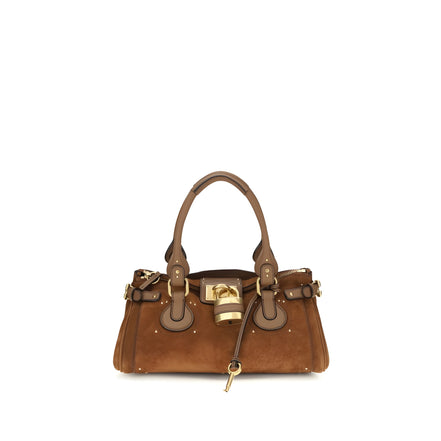Chloé Brown Paddington Suede Shoulder Bag
